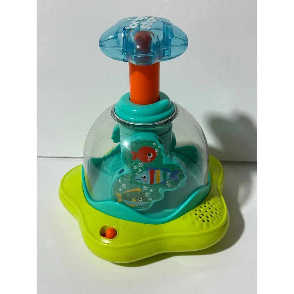 Bright Starts Press & Spin Activity Toy Sensory Aquarium Fish Sounds